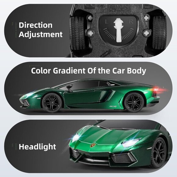 Lamboghini RC Car 1:24 Scale Lambo Toy Car 3.7V 500mAh LP700 Fast Remote Control - Picture 3 of 7